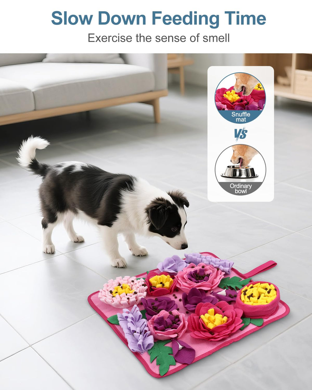 Ankilo snuffle mat shows non-slip bottom stability during play