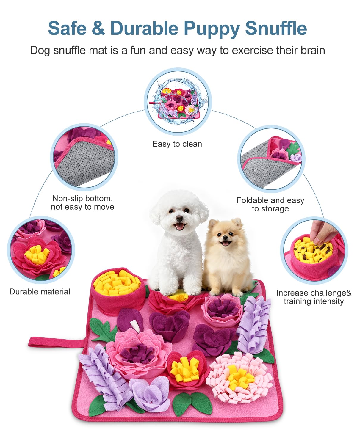 Ankilo snuffle mat for small dogs offers enrichment during snacks