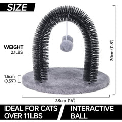 Ankuliy Cat Arch Self Groomer anti-slip base keeps the unit steady on smooth floors.