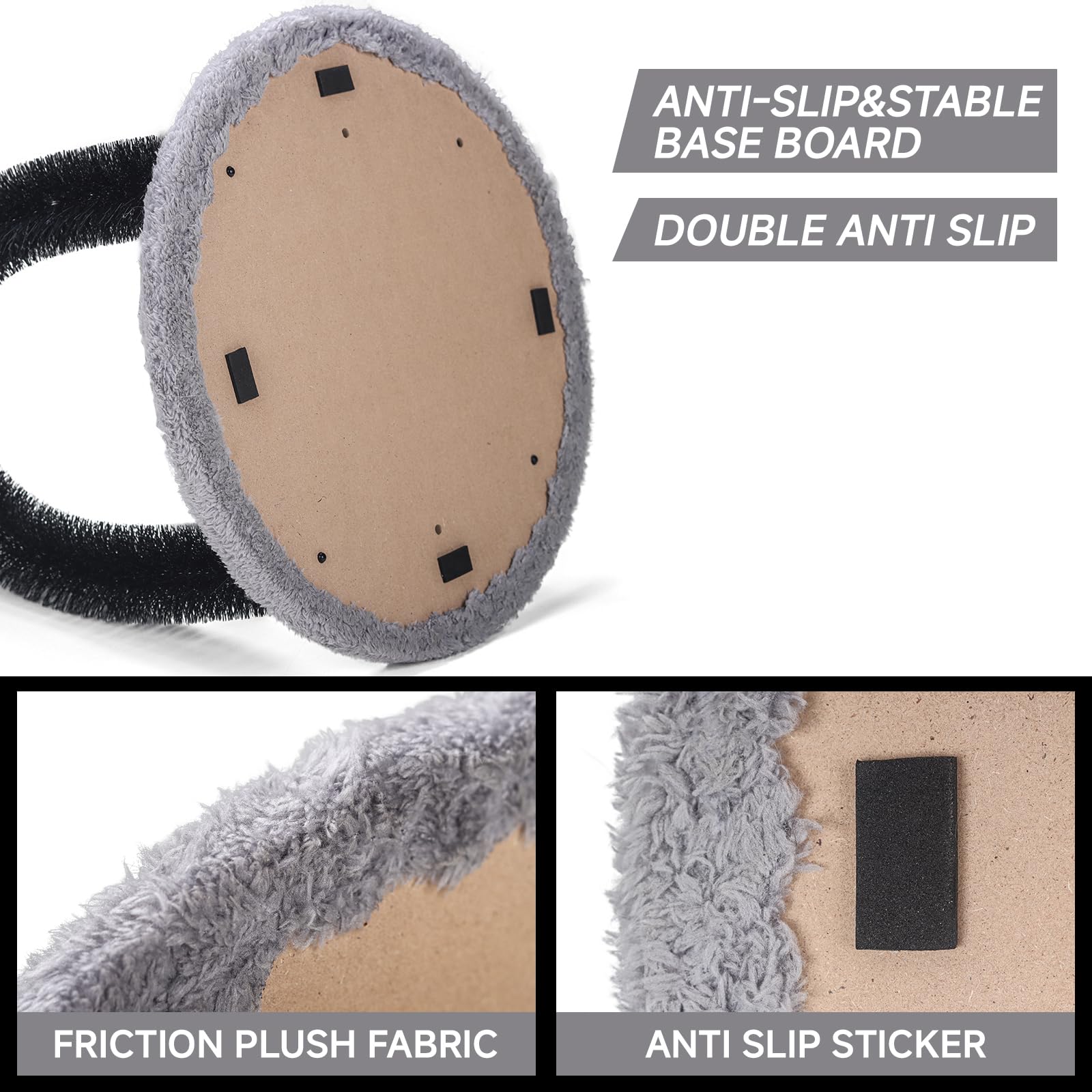 Ankuliy Cat Arch Self Groomer plush balls add playful enrichment during grooming.