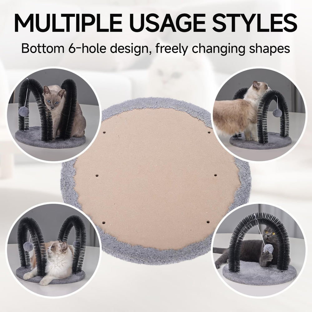 Ankuliy Cat Arch Self Groomer supports two-cat use for simultaneous grooming.