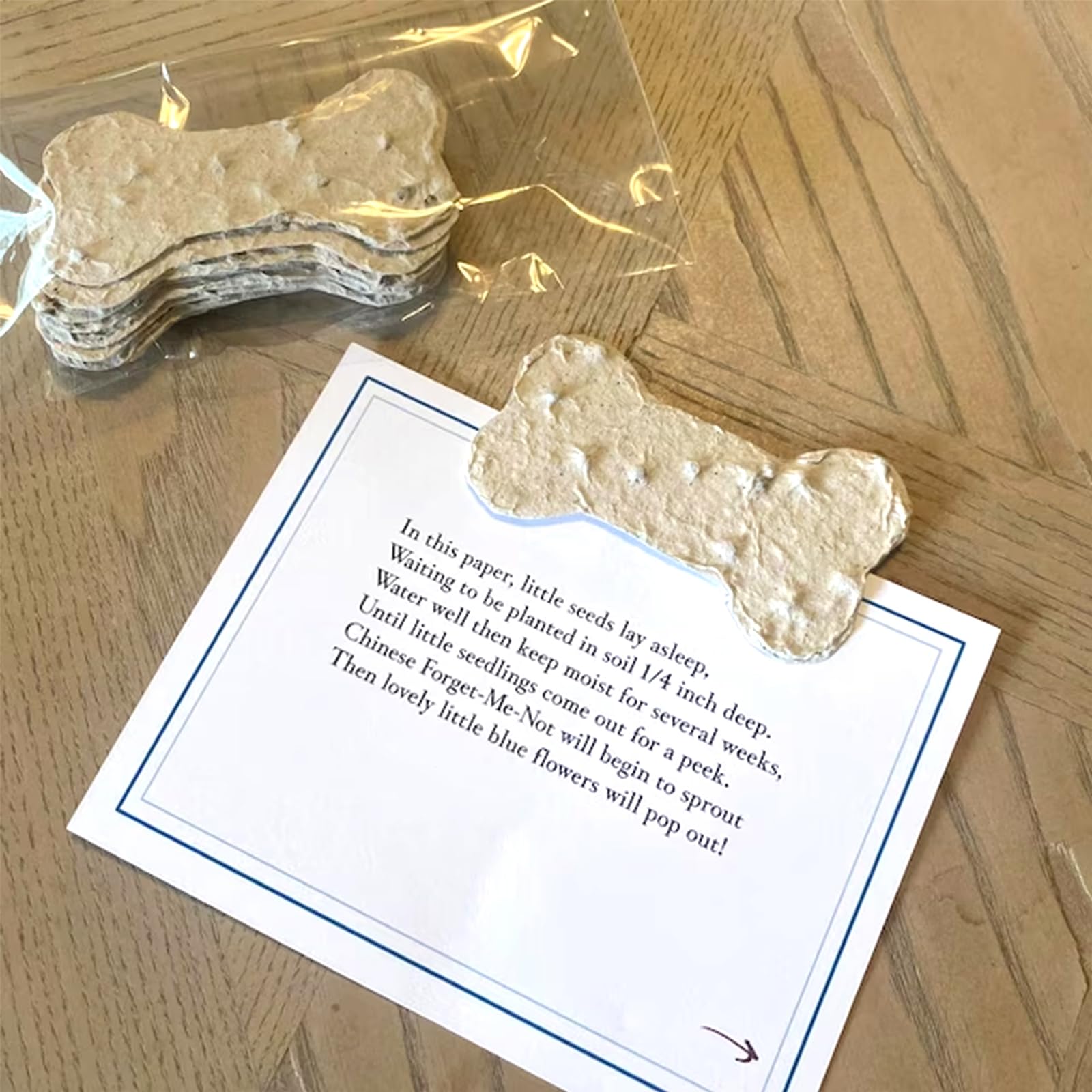 ANLYAWX dog sympathy gift bones on seed paper for planting memorial