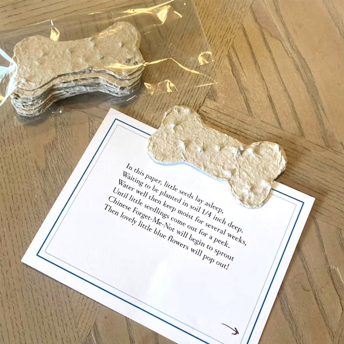 ANLYAWX dog sympathy gift bones on seed paper for planting memorial