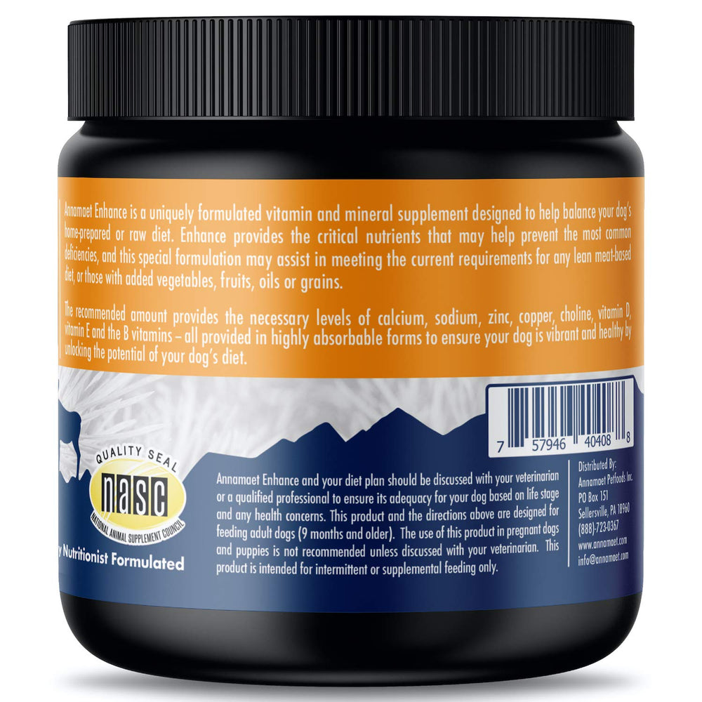 Annamaet Enhance measuring and dosing near dog meal for easy addition