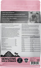 Annamaet Original protein sources lamb and whitefish provide balanced nutrition for sensitive stomachs.