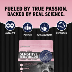 Annamaet kibble with pumpkin fiber supporting gentle digestive health.