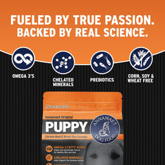 Annamaet Original Puppy ingredients with brown rice and chicken meal