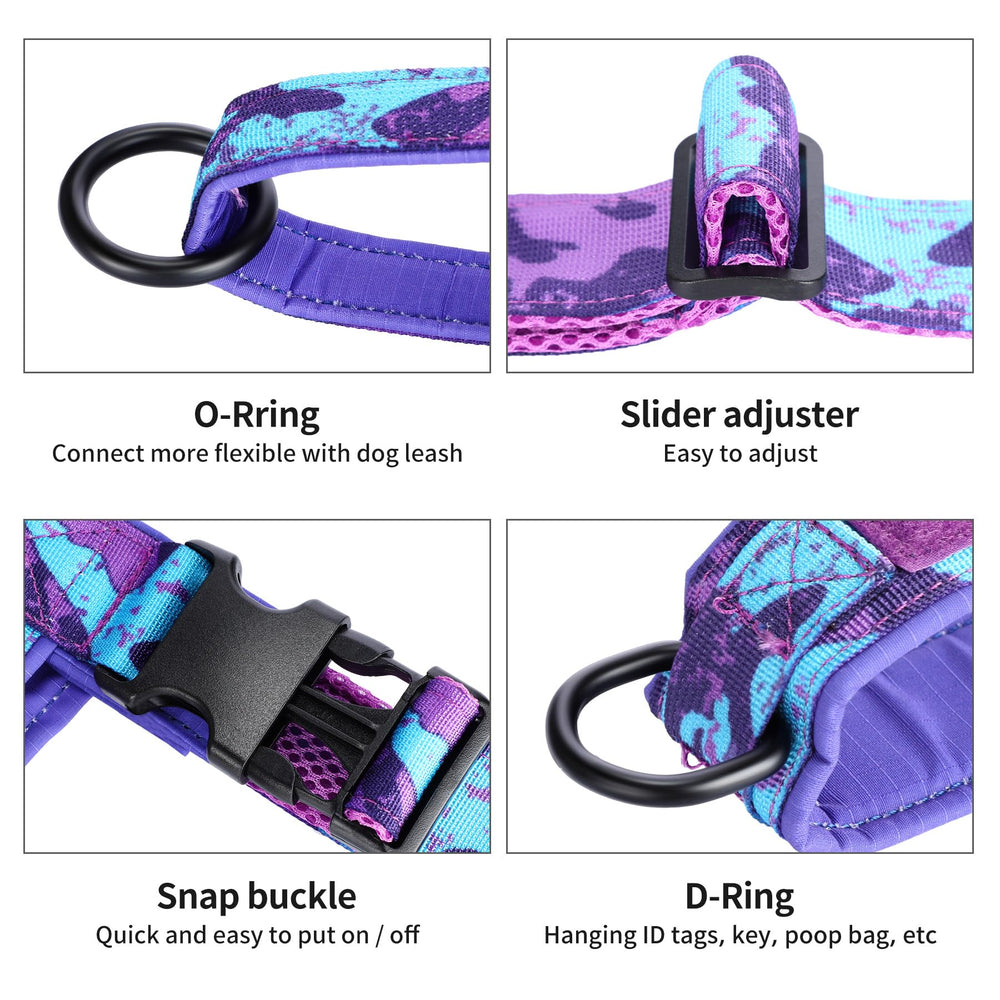 Annchwool harness with two rings for leash and tags.
