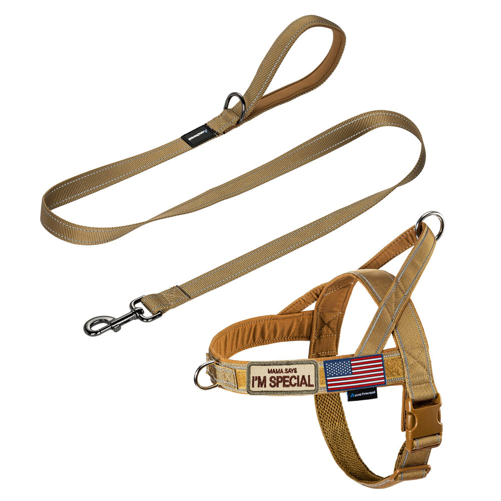Annchwool no-pull harness with padded handle for comfortable daily walks.