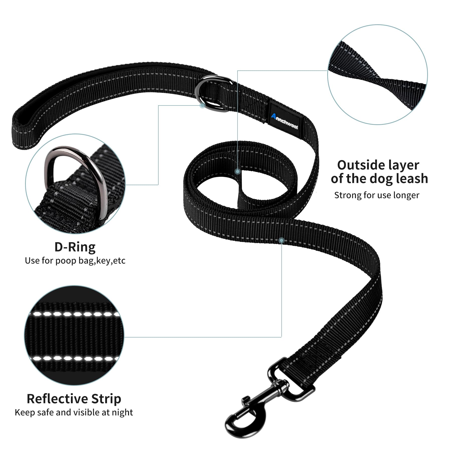 Annchwool No Pull Harness Velcro patches for customization