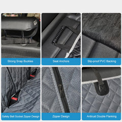 ANOSOSPECIAL Grey dog seat cover acts as a versatile protector for pets and kids.