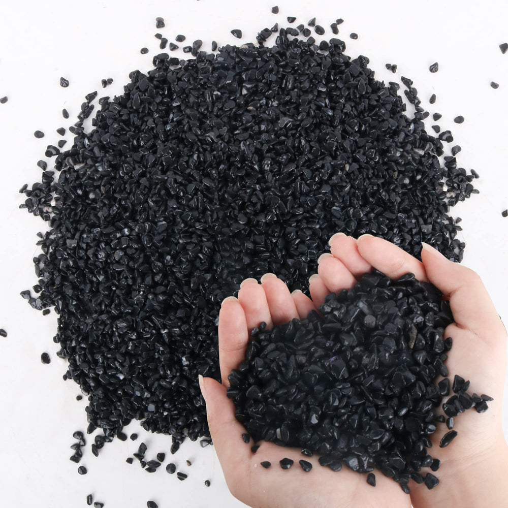 Anothera 7lb Black Cactus Pea Gravel bag for succulent beds and decor