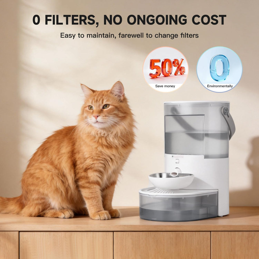 ANSHENYA cat fountain battery demonstrates long-lasting wireless operation for several months.