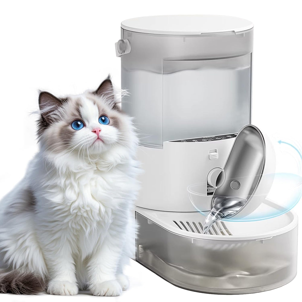 ANSHENYA cat water fountain front view highlights cordless convenience for multi-pet homes.