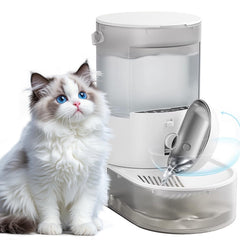 ANSHENYA cat water fountain front view highlights cordless convenience for multi-pet homes.