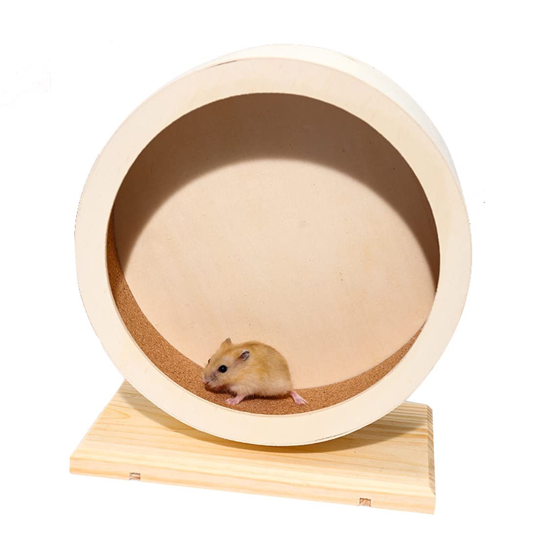 antiai hamster wooden silent wheel front view; supports healthy running