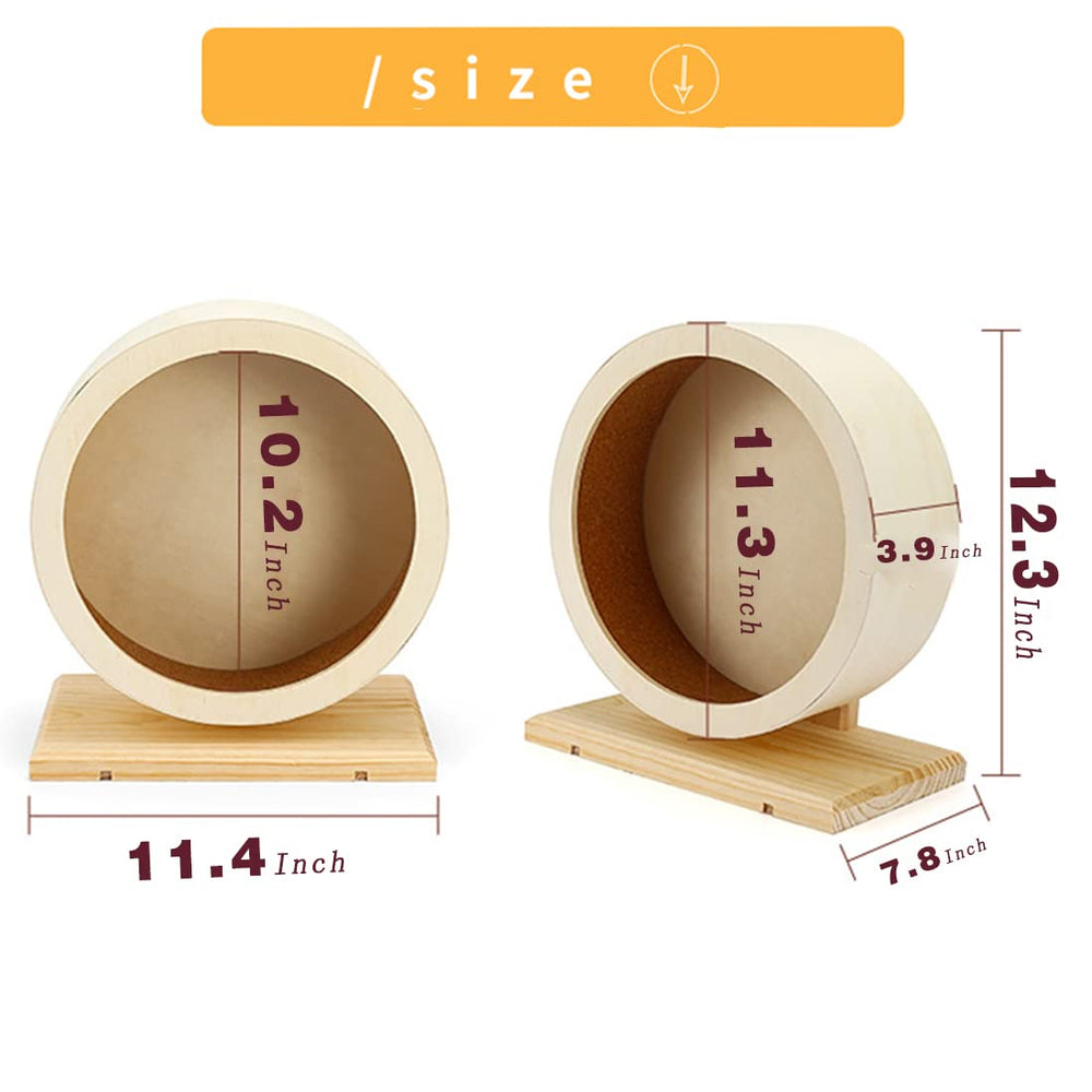 antiai hamster wooden silent wheel noiseless operation in action; calm exercise