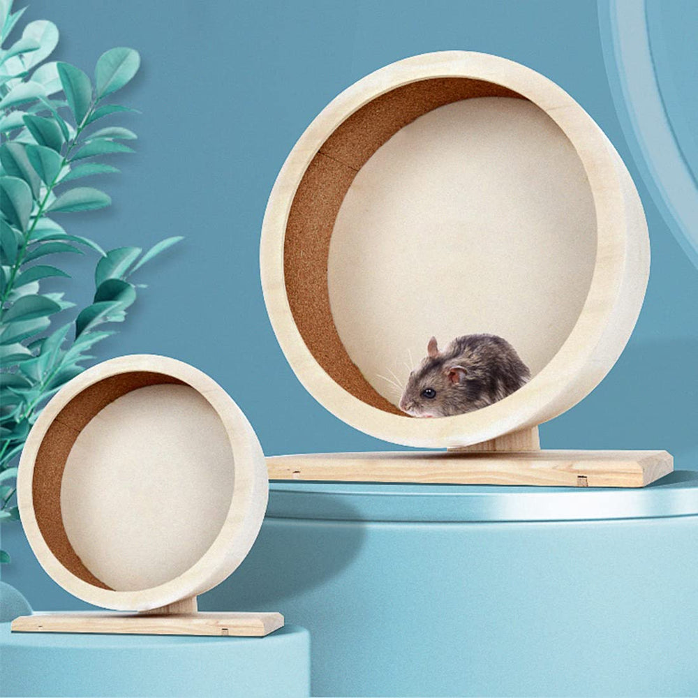 antiai hamster wooden silent wheel non-toxic material; safe chew and play