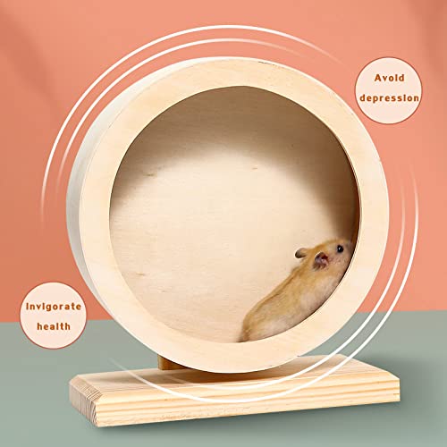 antiai hamster wooden silent wheel side view; quiet operation at night