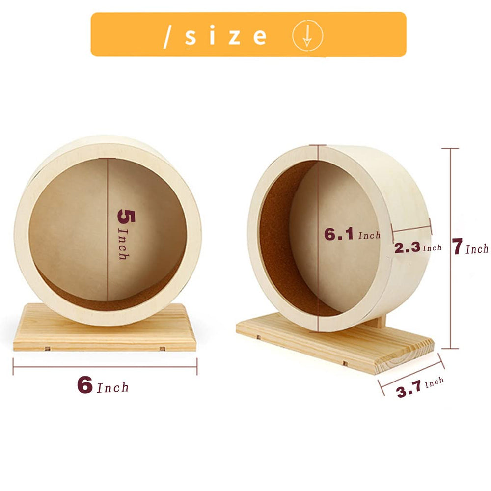 antiai hamster wooden silent wheel detail wood grain emphasizes natural non-toxic construction