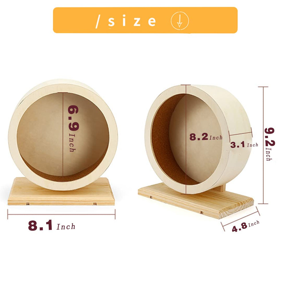 antiai Hamster wooden silent wheel quiet mechanism highlights dual bearings for smooth spins