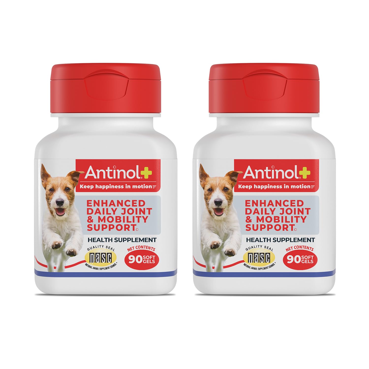 Antinol Plus mobility dog bottle close-up for daily joint support