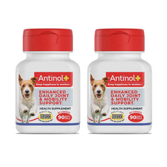 Antinol Plus mobility dog bottle close-up for daily joint support