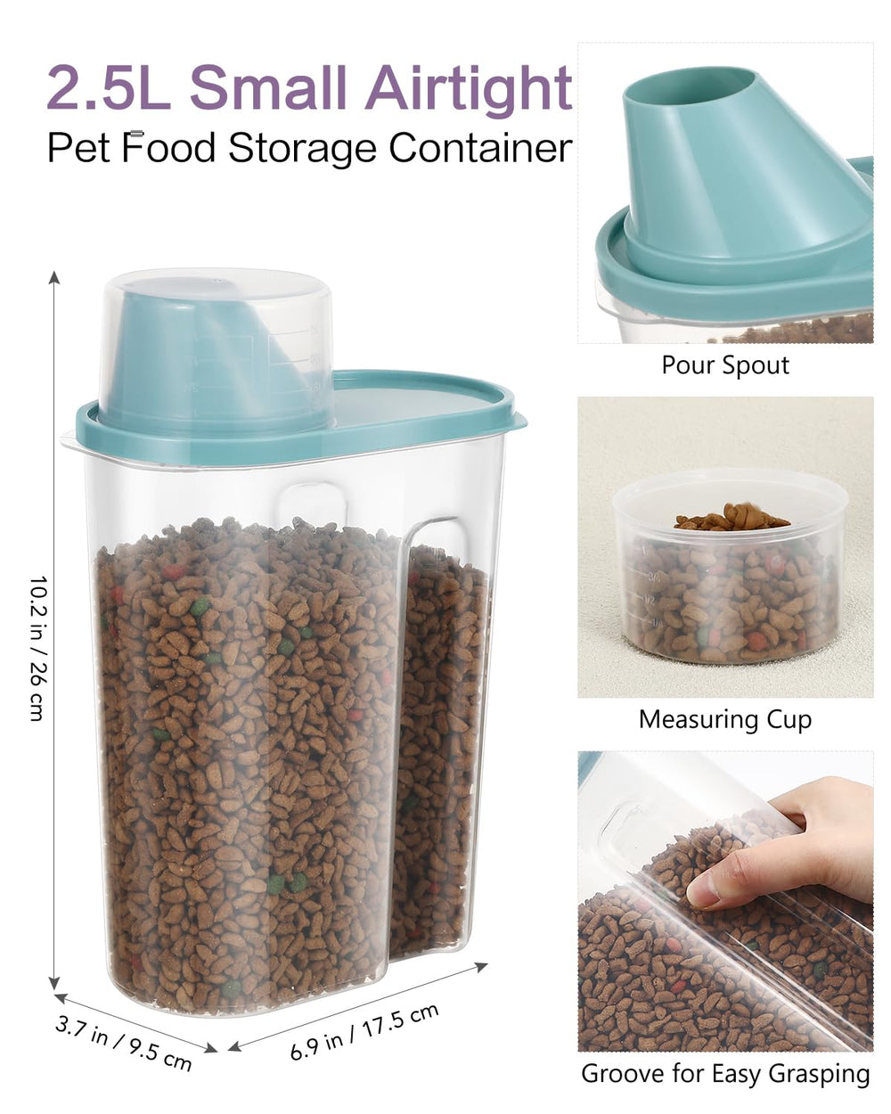 ANVS multipurpose dry pet food storage suitable for various items