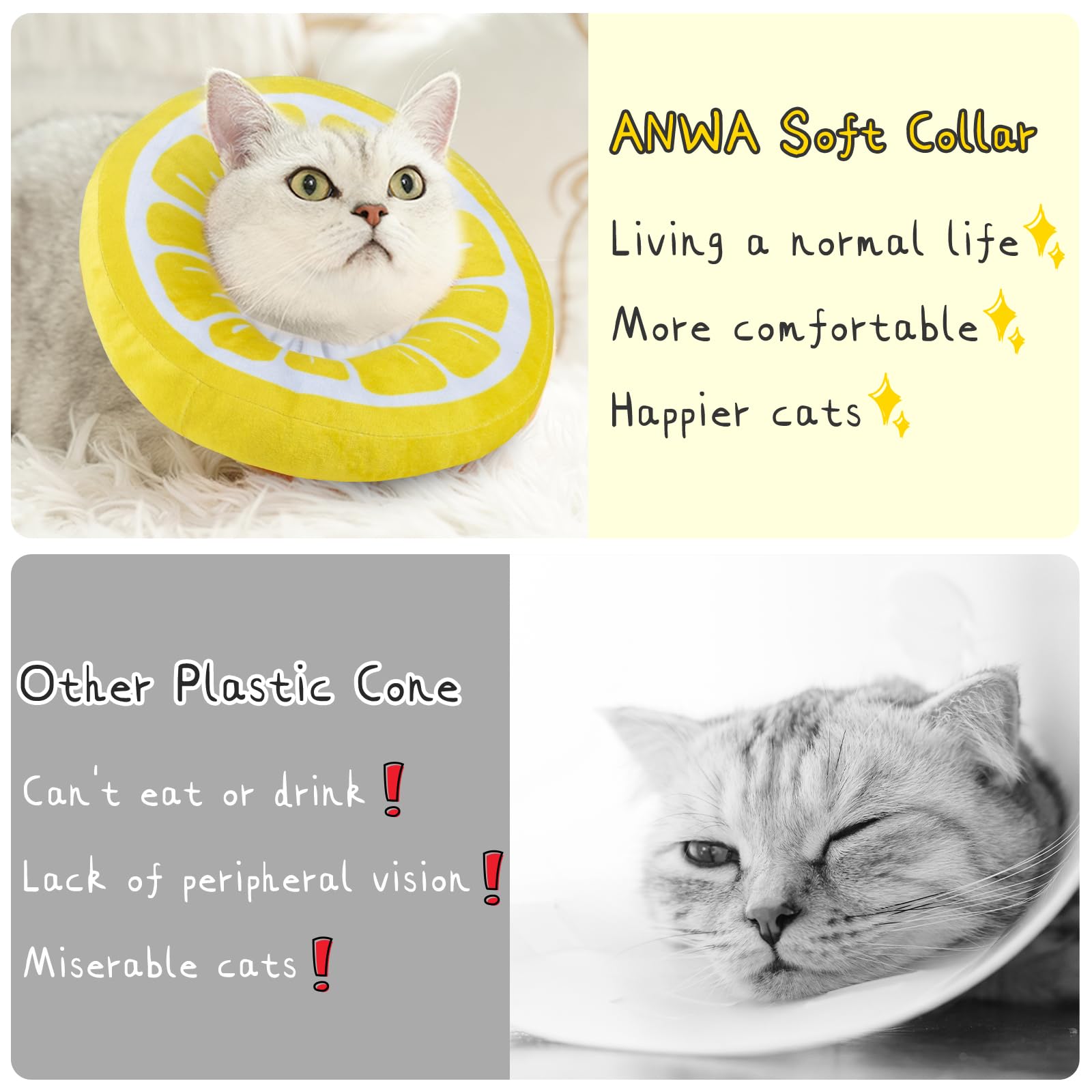 ANWA adjustable inner string prevents slipping while kittens recover.