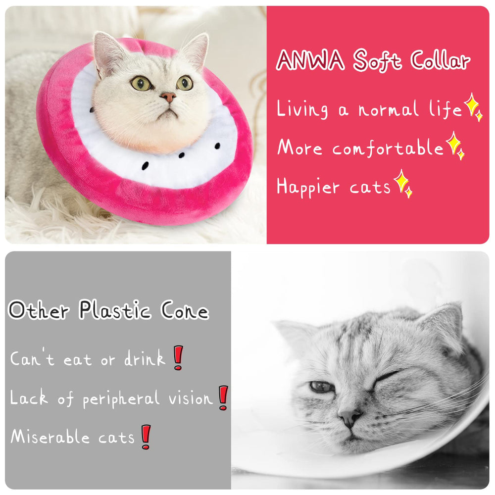ANWA adjustable cat cone collar in size S for kittens
