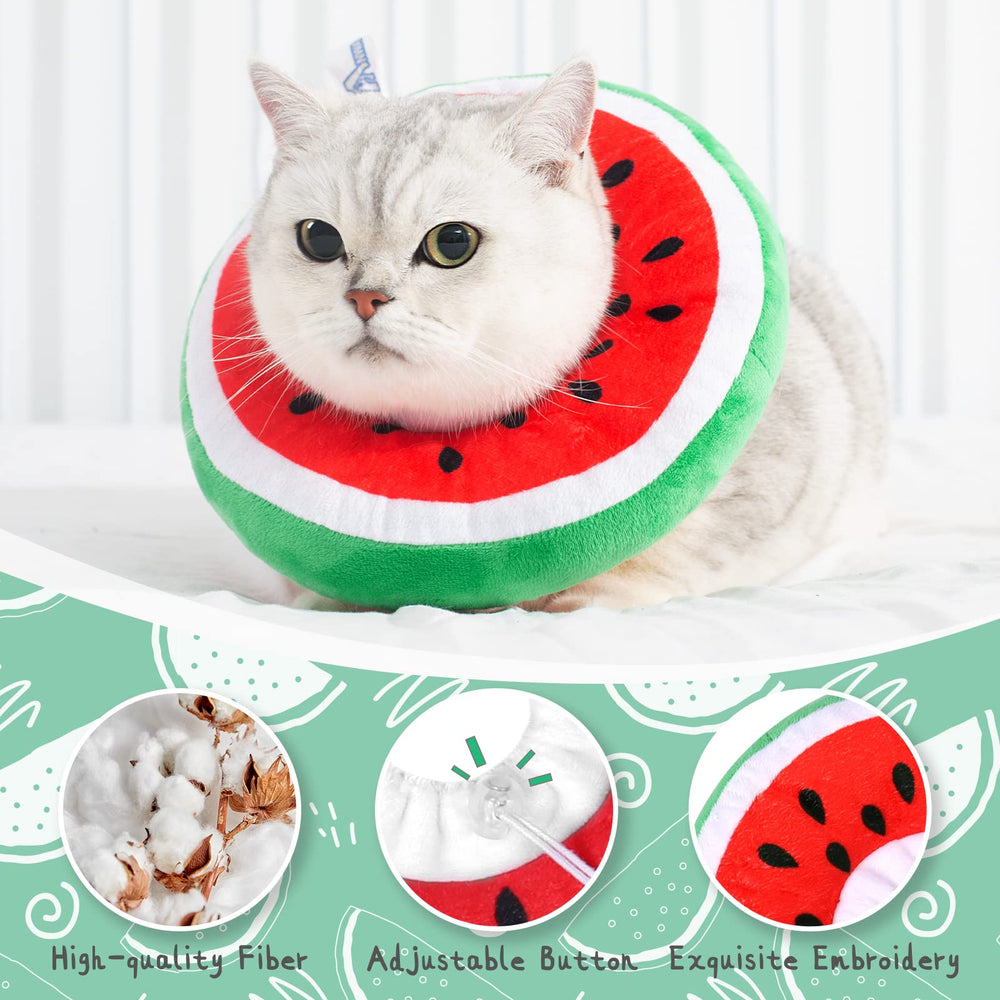 ANWA adjustable-fit donut collar fits different cats securely.