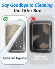 ANWA litter box liner with drawstring seals in odors and mess.