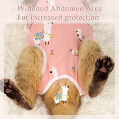ANWA cat recovery suit adjustable neck elastic for precise sizing and comfort.