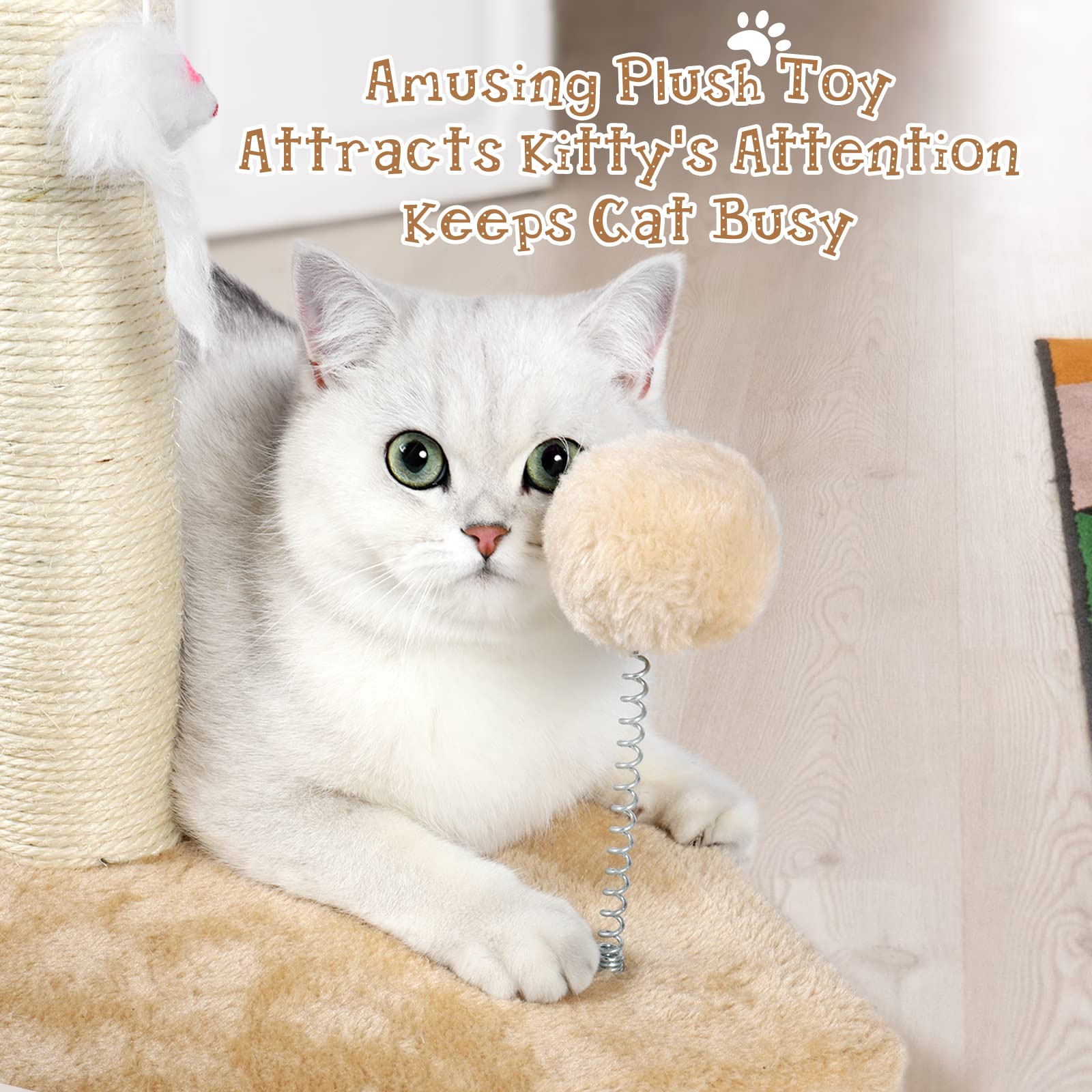 ANWA cat scratching post with sturdy reinforced base for stable long lasting use