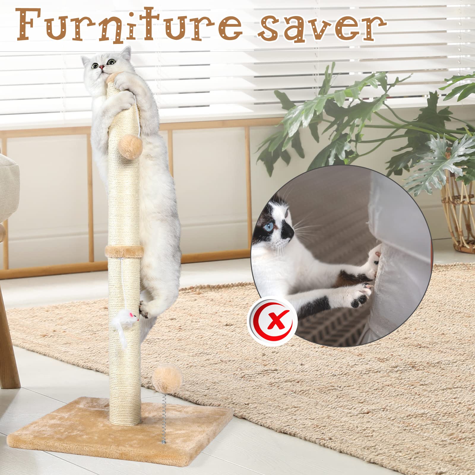 ANWA furniture saver design helps redirect scratching away from your furniture