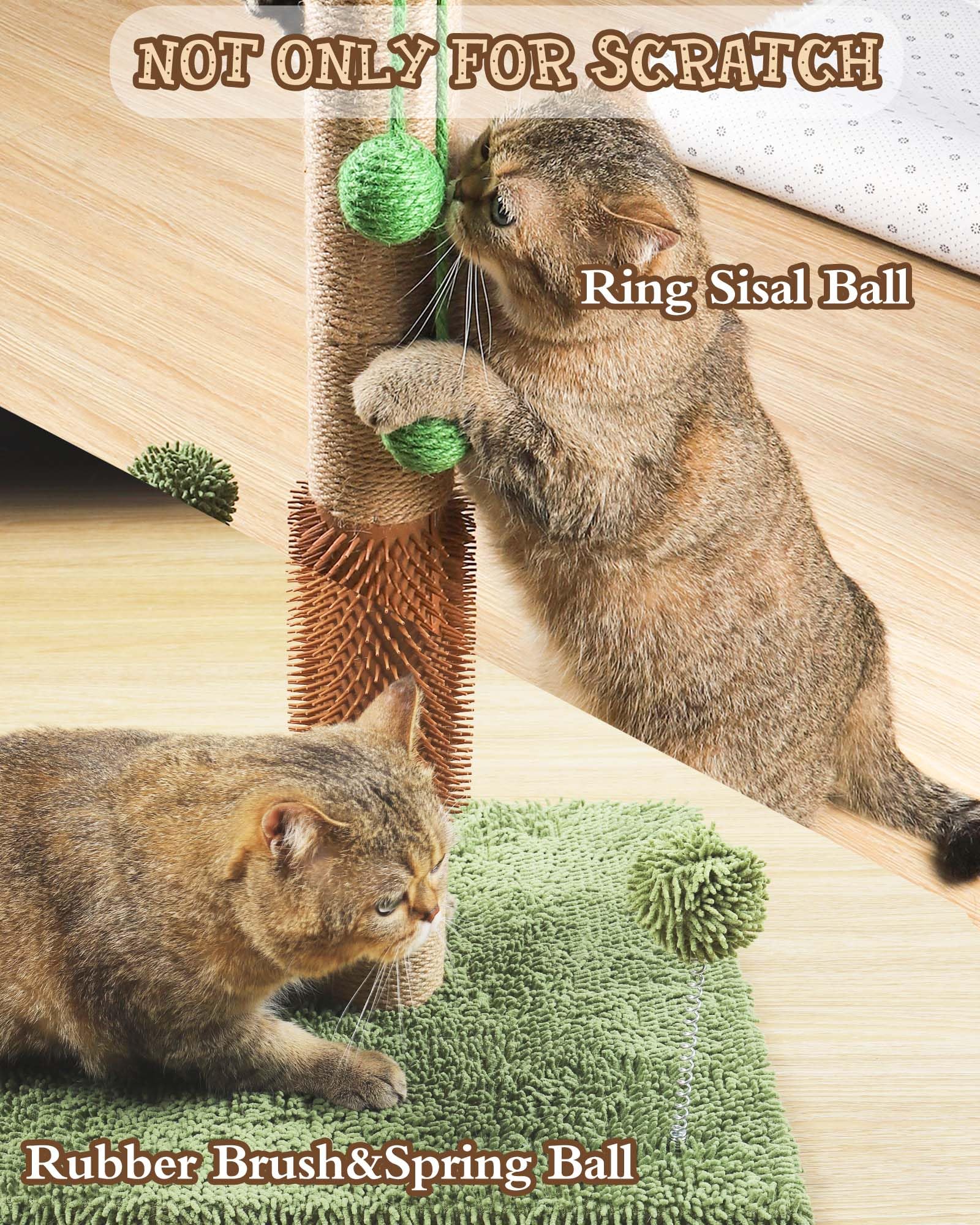 ANWA hanging sisal ball with bells encourages interactive play