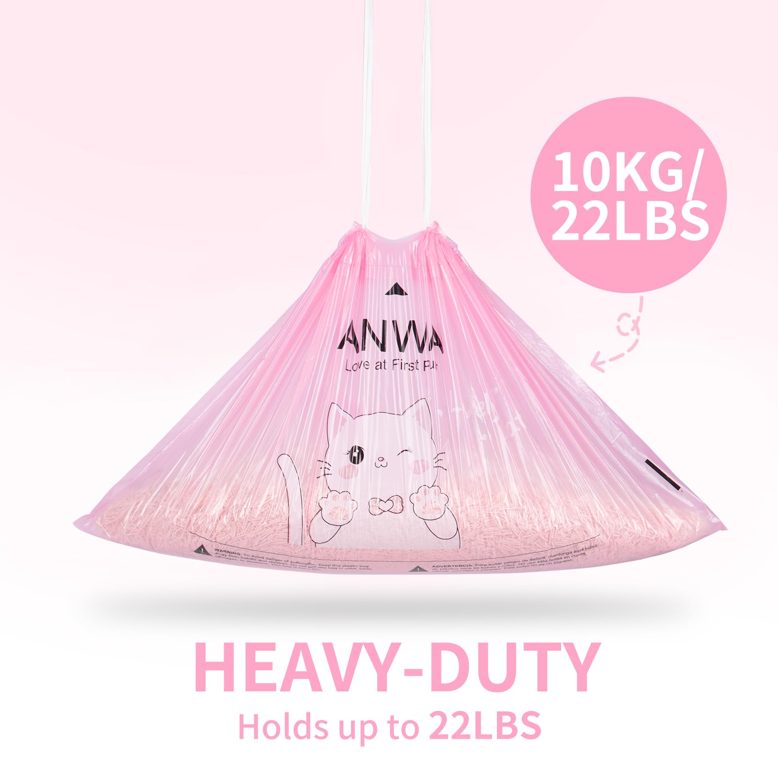 ANWA heavy-duty extra-thick liners resist tears and leaks.