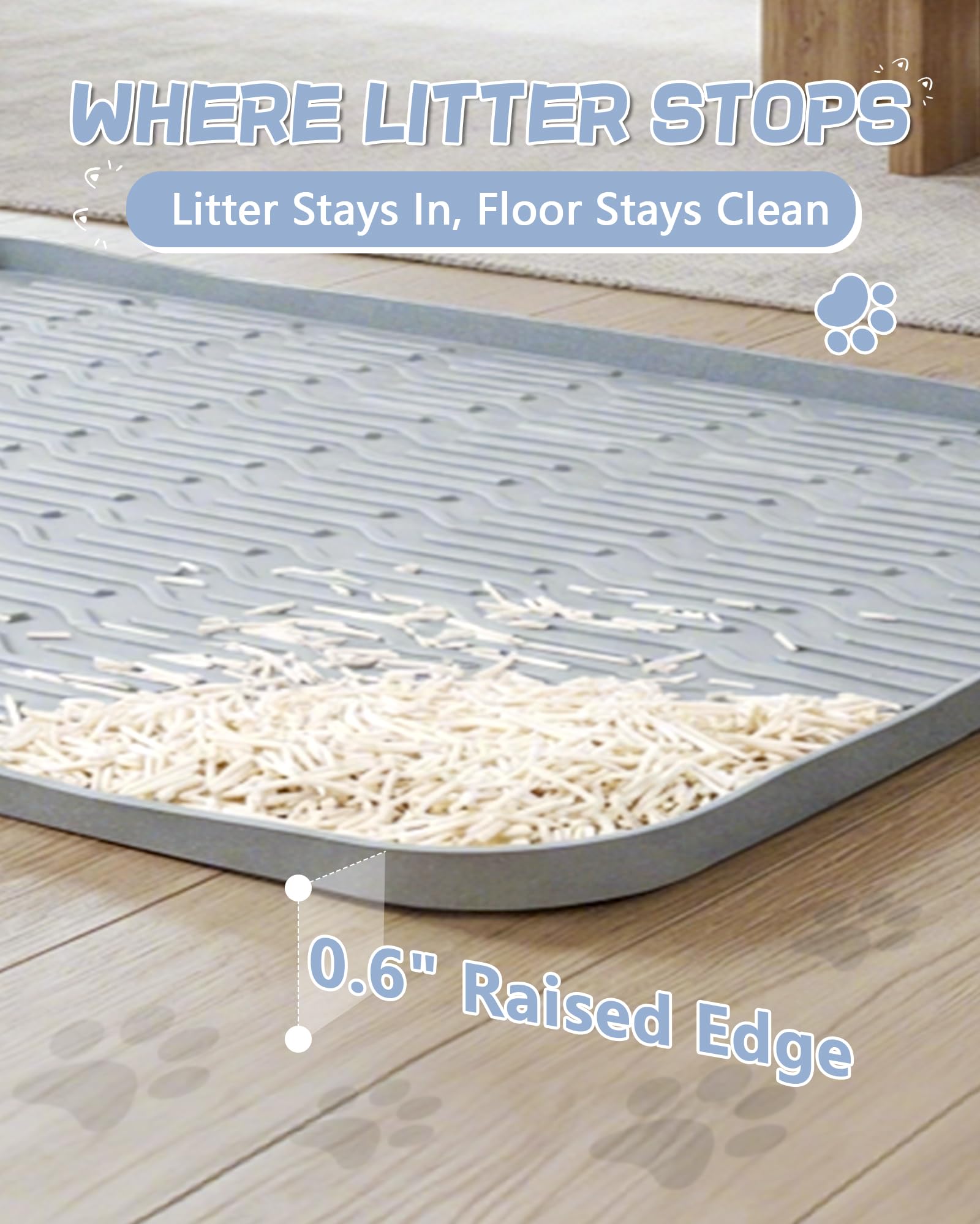 ANWA silicone-litter-mat texture demonstrates durability and non-slip surface.