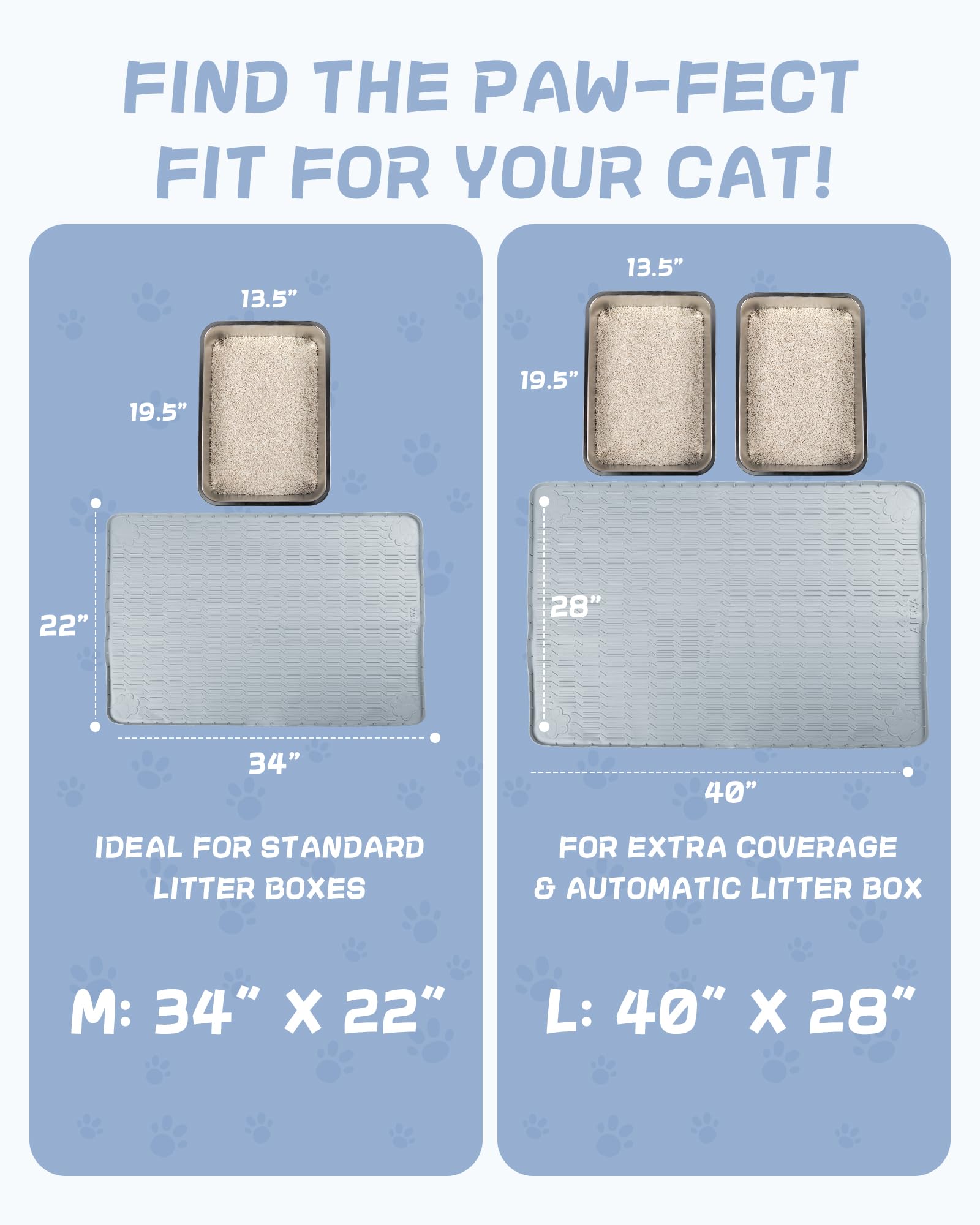 ANWA multi-cat friendly mat accommodating multiple pets.