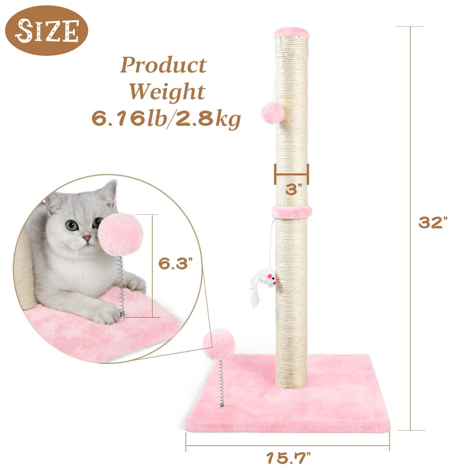 ANWA reinforced base supports vigorous scratching sessions without tipping