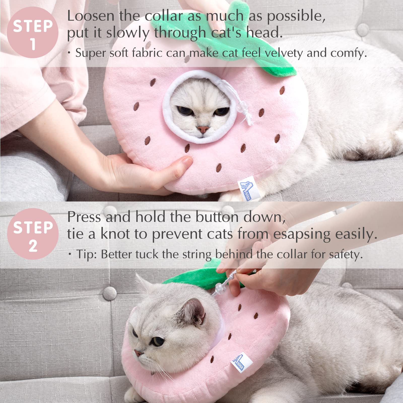 ANWA two sizes small dogs cats offers secure fit for various pets