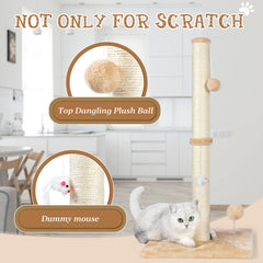 ANWA vertical post featuring dangling mouse toy for engaging play sessions