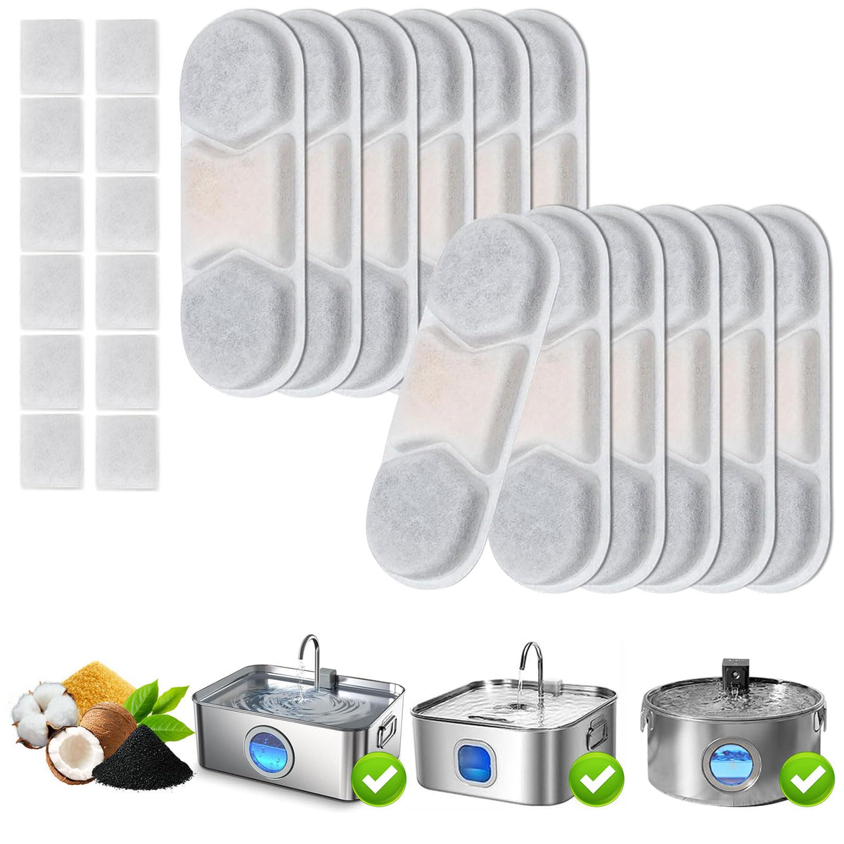 AnyEnjoy dog water filter for Zuqqony 12L fountain delivers clean, fresh-tasting water for dogs.
