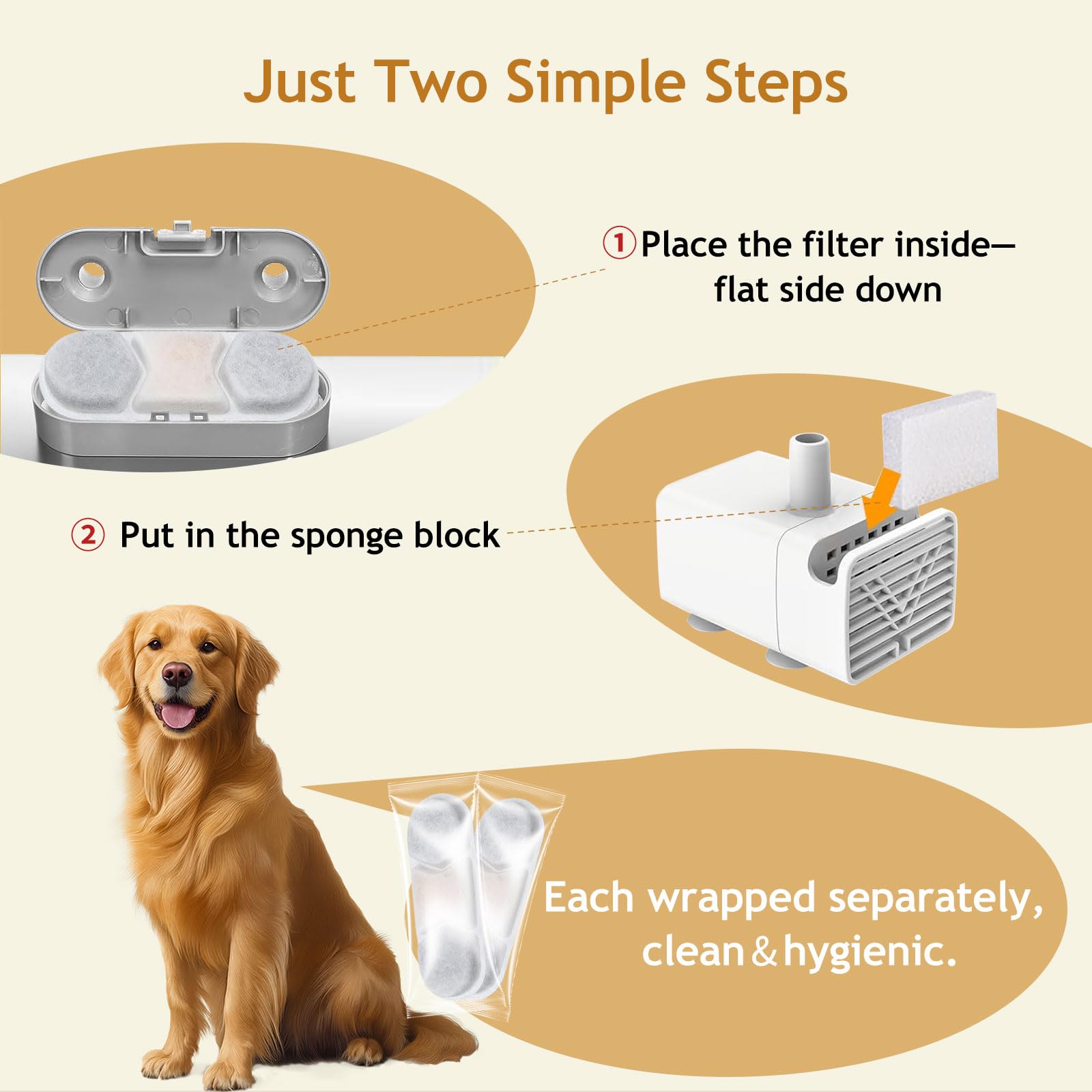 Individually wrapped filters simplify storage and routine maintenance.