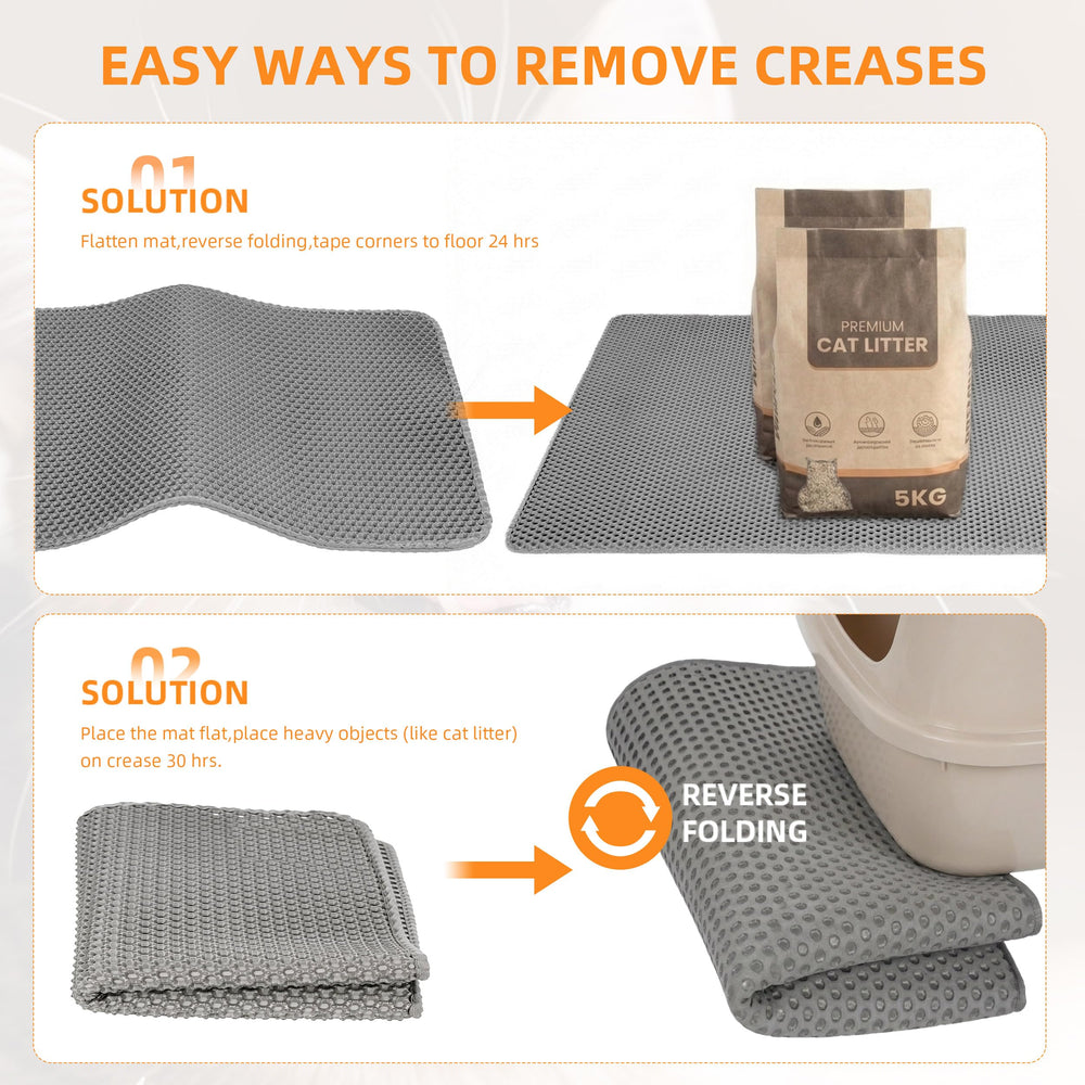 Anywish cat litter mat extra-large 47x33 fits large boxes