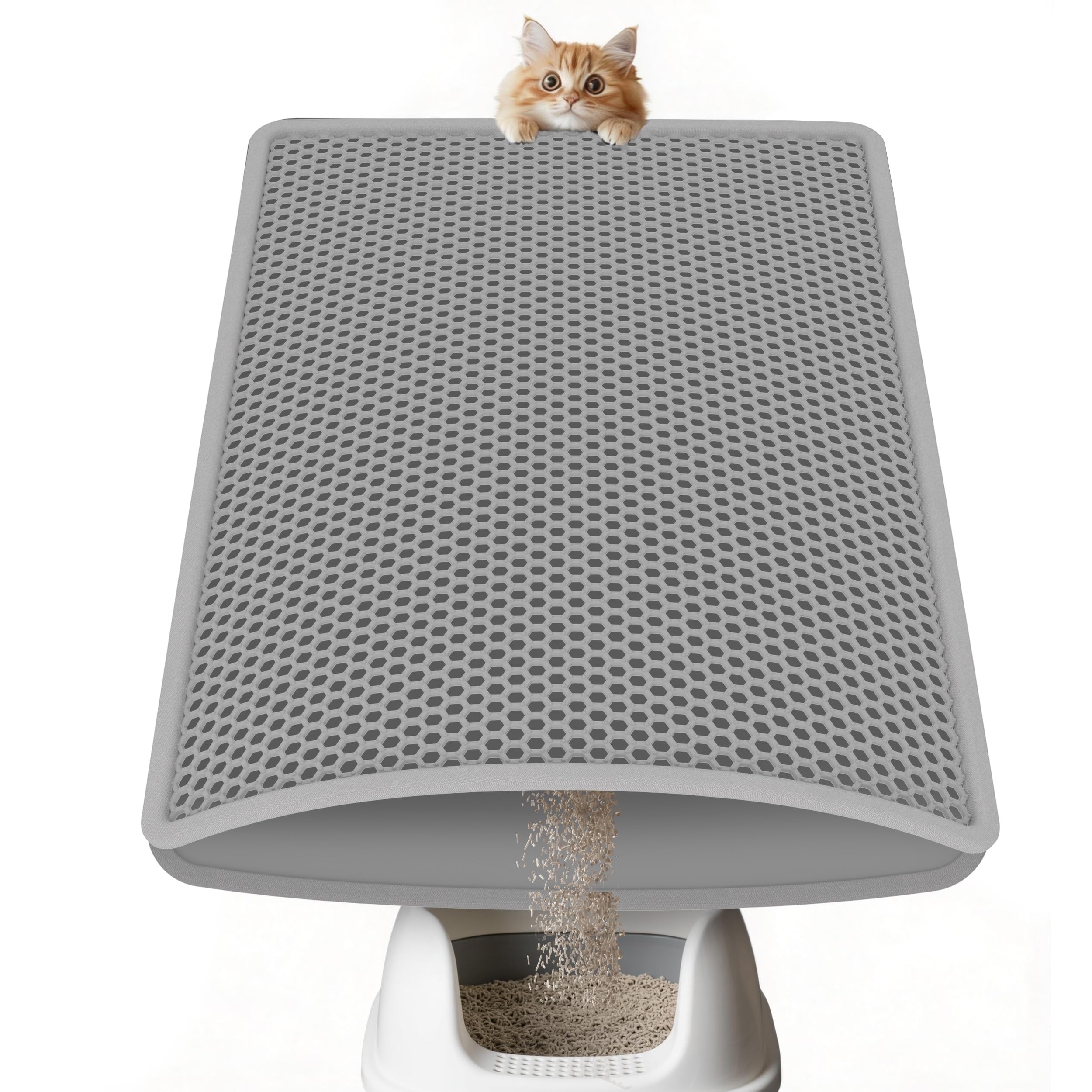 Anywish cat litter mat scratch-resistant surface protects paws