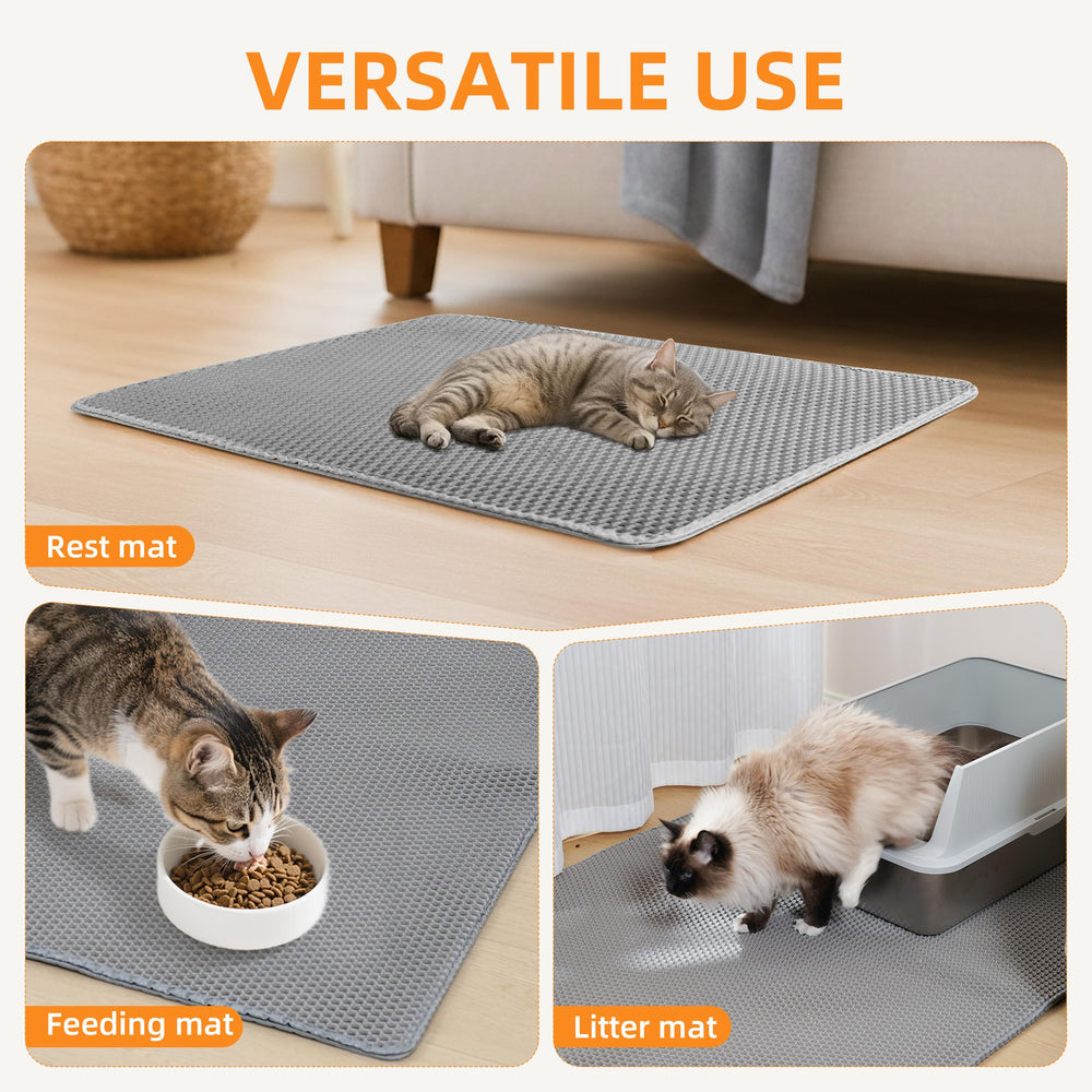 Anywish cat litter mat washable and easy to rinse after use