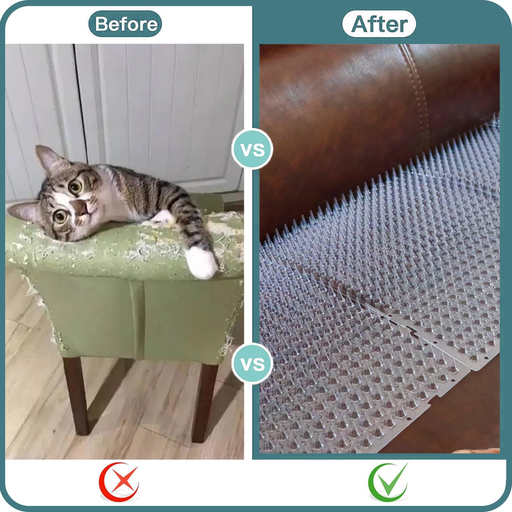Aocoray deterrent mat over patio plants discourages digging and jumping.