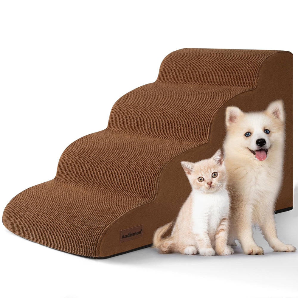 Aodisman 4-Step stairs beside bed edge for easy access and comfort.
