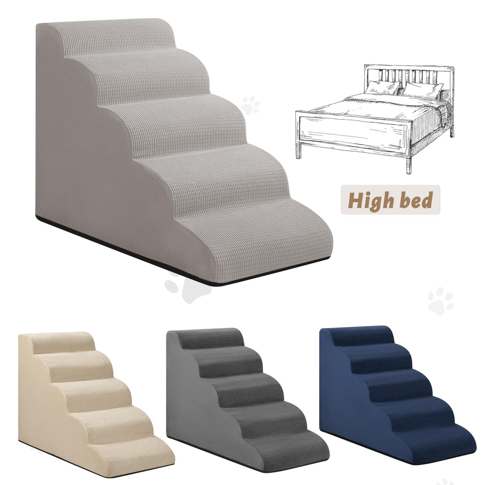 Aodisman 5 Step Dog Stairs washable cover for hygienic easy cleaning.